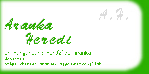 aranka heredi business card